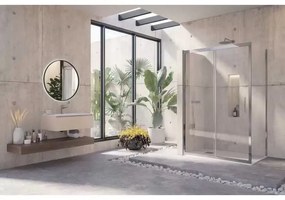 Kamalu - Box doccia 140x90 vetro 8mm telaio in acciaio KI4000S
