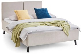 Letto matrimoniale imbottito beige con rete inclusa 140x200 cm Piano – Meise Möbel