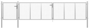 Cancello Per Giardino İn Acciaio 500x75 Cm Argento /