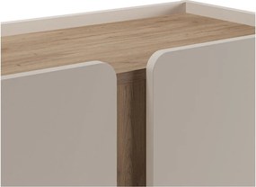 Mobile effetto rovere in colore crema-naturale 90x120x40 cm Lucile - Marckeric