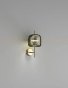 Jube applique a parete s verde antico trasparente oro satinato 2 l2...