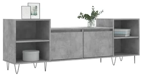 Mobile per tv grigio cemento 160x35x55 cm legno multistrato