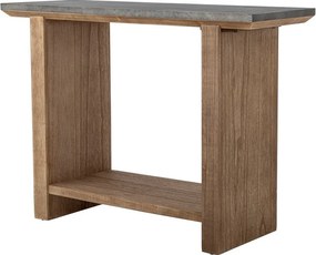 Tavolo consolle di colore naturale con piano in metallo 40x110 cm Riva – Bloomingville