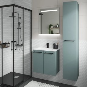 Mobile da bagno sotto lavabo Remix verde lamellare opaco L 60 x H 58 x P 33 cm 2 ante, lavabo non incluso