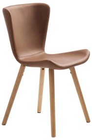 Sedie da pranzo in set marroni in metallo 2 pz Teslin – Unique Furniture