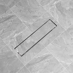 Canaletta Di Drenaggio Lineare 530x140 Mm İn Acciaio Inox /