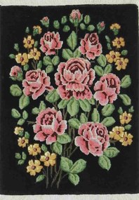Tabriz Tappeto persiano 70 x 50 Nero (Iran) Annodato A Mano