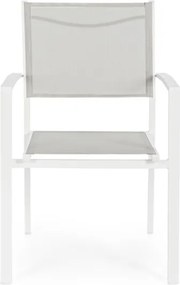 Sedie Da Esterno In Alluminio Bianche Con Braccioli Hilde Bizzotto - 4 pezzi