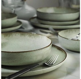 Set da tavola 12 pezzi, verde, porcellana