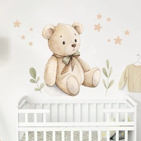 Carta adesiva per parete - Orso sotto le stelle | Inspio