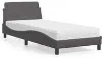 Letto con Materasso Grgio 80x200 cm in Similpelle 3208300