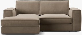 Divano angolare Pola in velluto – 226x158x88 cm