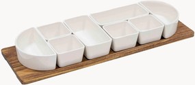 Set di 9 ciotole da snack in porcellana con vassoio in legno di acacia Alto Serve & Share