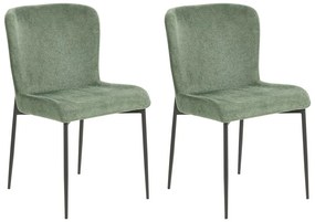 Set di 2 sedie tessuto verde ADA Beliani
