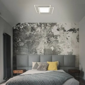 Brilo - Plafoniera LED 2x LED da 16W/230V + LED da 19W, 51,5x51,5 cm, cromo opaco