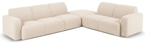 Divano angolare beige in tessuto bouclé (angolo destro) Molino - Micadoni Home