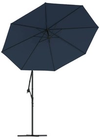 Telo di Ricambio per Ombrellone a Sbalzo Blu 300 cm