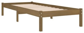 Giroletto marrone miele in legno massello di pino 100x200 cm