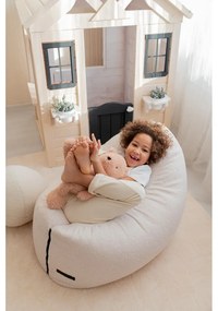 Pouf a sacco per bambini grigio chiaro con rivestimento in bouclé Clip Clap 90 – SLOWDOWN