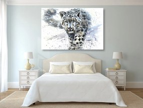 Quadro su tela – Leopardo disegnato