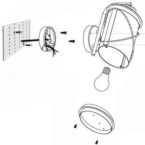 Eglo 94843 - Lampada da esterno HILBURN 1xE27/60W/230V