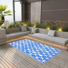 Tappeto Da Esterni Arakıl Blu E Bianco 190x290 Cm İn Pp /