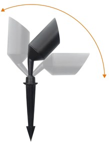 Faretto a Picchetto GU10 da Giardino Doppia Base