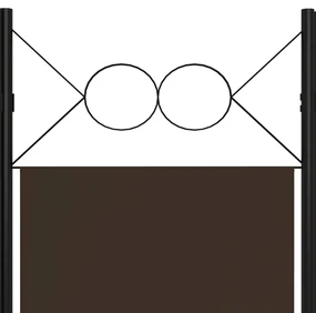 Paravento a 6 pannelli marrone 240x180 cm