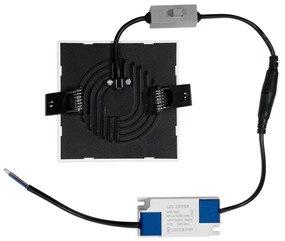 Pannello LED 8W da incasso Quadrato Foro Tondo Ø75mm CCT Colore Bianco Variabile CCT