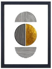 Quadro in vetro in cornice nera Forme II., 32 x 42 cm - Vavien Artwork