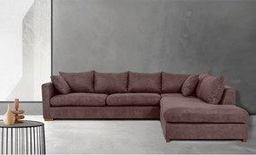 Divano angolare in similpelle marrone scuro (angolo destro) Hamburg - Scandic