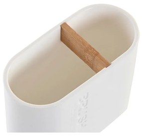 Portaspazzolini da Denti DKD Home Decor Naturale Bianco Bambù polipropilene (11,5 x 5,5 x 10,5 cm)