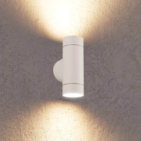 Applique Cilindrica Bidirezionale IP65 2xGU10 Bianca Colore Bianco