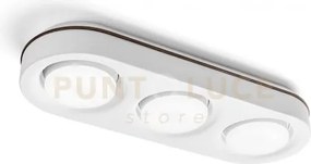 Ellade lampada da soffitto 3 luci attacco gx53 in gesso bianco con ...