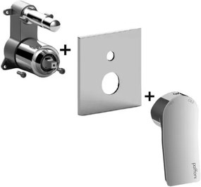 Paffoni Tilt Tibox015cr Miscelatore doccia Incasso con Deviatore 2 Utenze e Piastra Abs Senza Parte Incasso Cromo