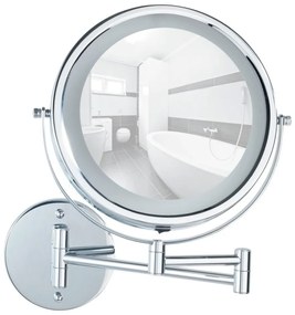 Specchio per make-up con illuminazione/con ingrandimento (5x) ø 17,5 cm Power-Loc Lumi – Wenko