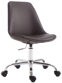 Sedia Da Ufficio Toulouse İn Ecopelle Con Struttura İn Metallo - Design Moderno E Ergonomico / Braun