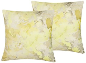 Set di 2 cuscini 45 x 45 cm giallo PACHIRA Beliani