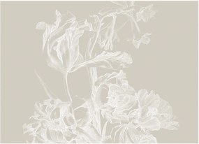 Carta da parati Engraved Flowers