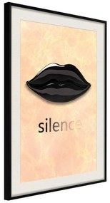 Poster  Silent Lips  Cornice Quadri Cornice nera con pass-partout, Larghezza x Altezza Home decor 20x30