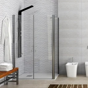 Kamalu - Box doccia 80x120 angolare apertura saloon KS2800-SSN