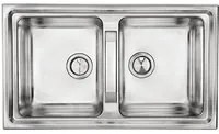 Lavello BRANDO 86X50 2 vasche ACCIAIO INOX 015104.X2.01.2033