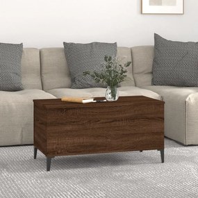 Tavolino salotto rovere marrone 90x44,5x45 cm legno multistrato