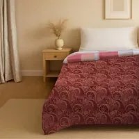 Trapunta singola vinaccia double face scozzese e paisley