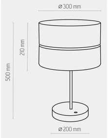 Lampada da tavolo HILTON 1xE27/25W/230V ottone/nero