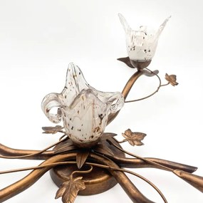 Plafoniera ROZETA 4xE14/40W/230V bronzo