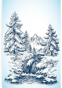 Stampa su tela – Paesaggio fiabesco innevato