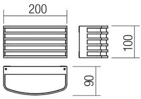 Redo 90039 - Applique LED per esterni SEBRA LED/15W/230V IP65