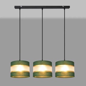 Lampadario a sospensione con filo HELEN 3xE27/15W/230V verde/oro