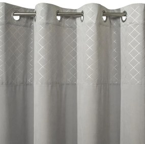 Tenda in velluto grigio pieno con stampa lucida 140 x 250 cm